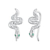 925 Sterling Silver Earrings with Pavé Setting and White Gold Plating for Women