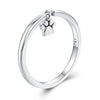 925 Sterling Silver Oxidized Round Paw Print Ring Size 6.0 for Women