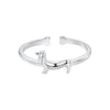 925 Sterling Silver Oxidized Silver 1.6mm Ring for Women