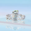 925 Sterling Silver Synthetic Spinel 3.8mm Ring for Women Size 7