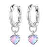 S925 Sterling Silver Earrings with Transparent Glass for Women