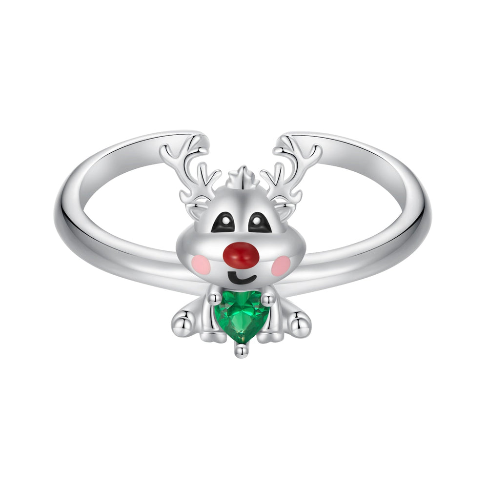 925 Sterling Silver Enamel Pavé CZ Ring