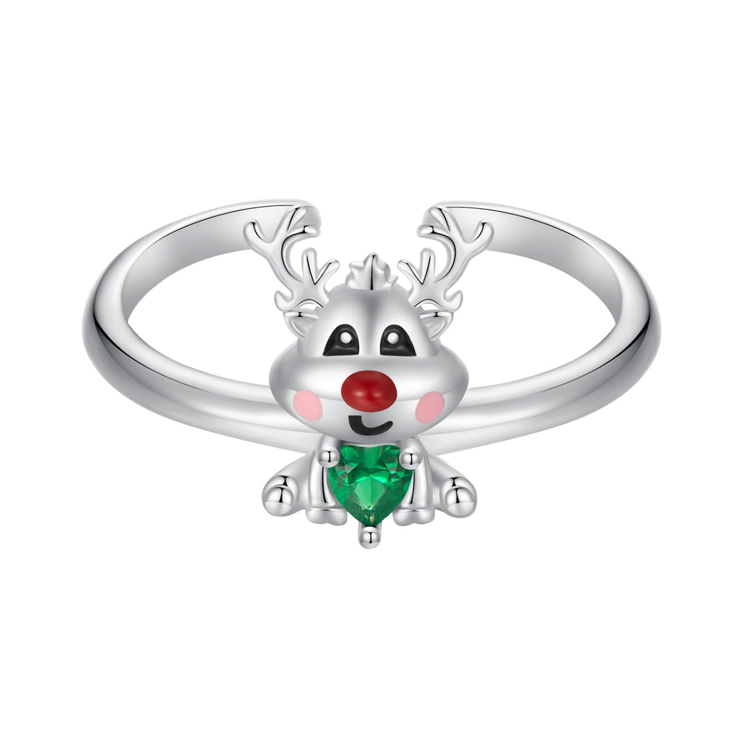 925 Sterling Silver Enamel Pavé CZ Ring