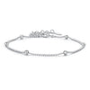 925 Sterling Silver & Plated White Gold Bracelet with Adjustable Length