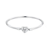 925 Sterling Silver White Gold Plated 17.0cm CZ Bracelet for Women