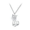 925 Sterling Silver 16mm x 10mm Platinum Plated Necklace for Unisex