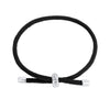 925 Sterling Silver and White Gold Plated Rope Bracelet for Men