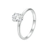 925 Sterling Silver Moissanite 1ct Ring Size 8