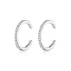 925 Sterling Silver Earrings with Pavé Set CZ