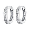 925 Sterling Silver Earrings with Oxidized Finish and Pavé Setting CZ for Women