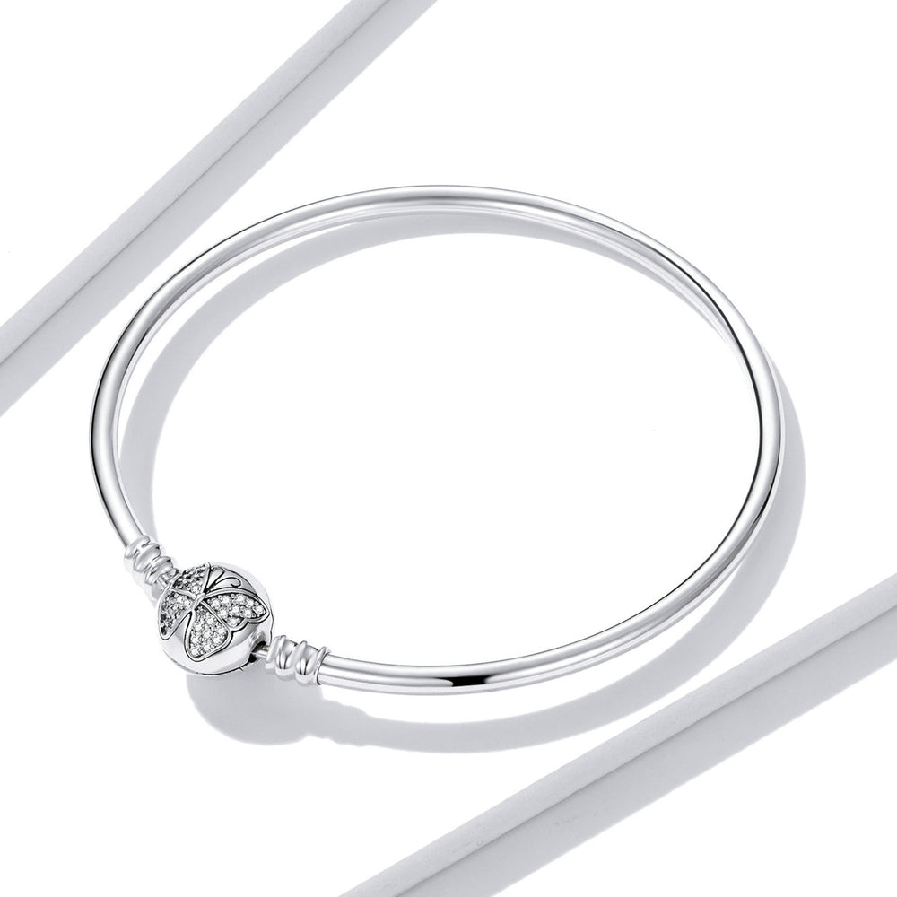 925 Sterling Silver 17.0 cm Oxidized CZ Bracelet for Women