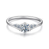 925 Sterling Silver Moissanite 0.15ct Ring Size 7 for Women