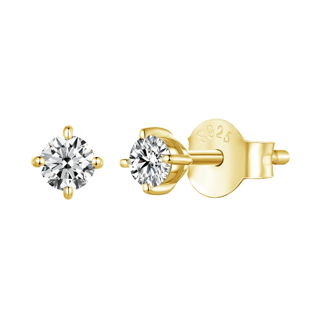S925 Sterling Silver 3mm Moissanite Earrings for Women