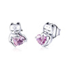925 Sterling Silver Earrings with Pavé Setting and Oxidized Finish for Women