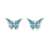 925 Sterling Silver Enamel Oxidized Earrings Size 0.7*1.1cm for Women