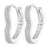 925 Sterling Silver Earrings with Cubic Zirconia in Platinum Finish