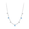 925 Sterling Silver & White Gold Plated Adjustable Layered CZ Necklace for Women