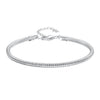 925 Sterling Silver Plated Platinum Bracelet with Adjustable Length for Women