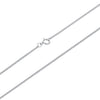 925 Sterling Silver + Plated White Gold 40cm Necklace
