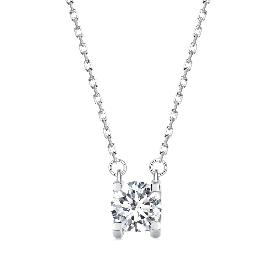925 Sterling Silver 0.65 Carat Moissanite Necklace for Women