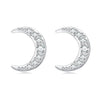 925 Sterling Silver Earrings with Pavé Setting CZ, 0.8*0.6cm for Women