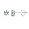 925 Sterling Silver Pavé Set CZ Earrings for Women - 0.5x0.5 cm