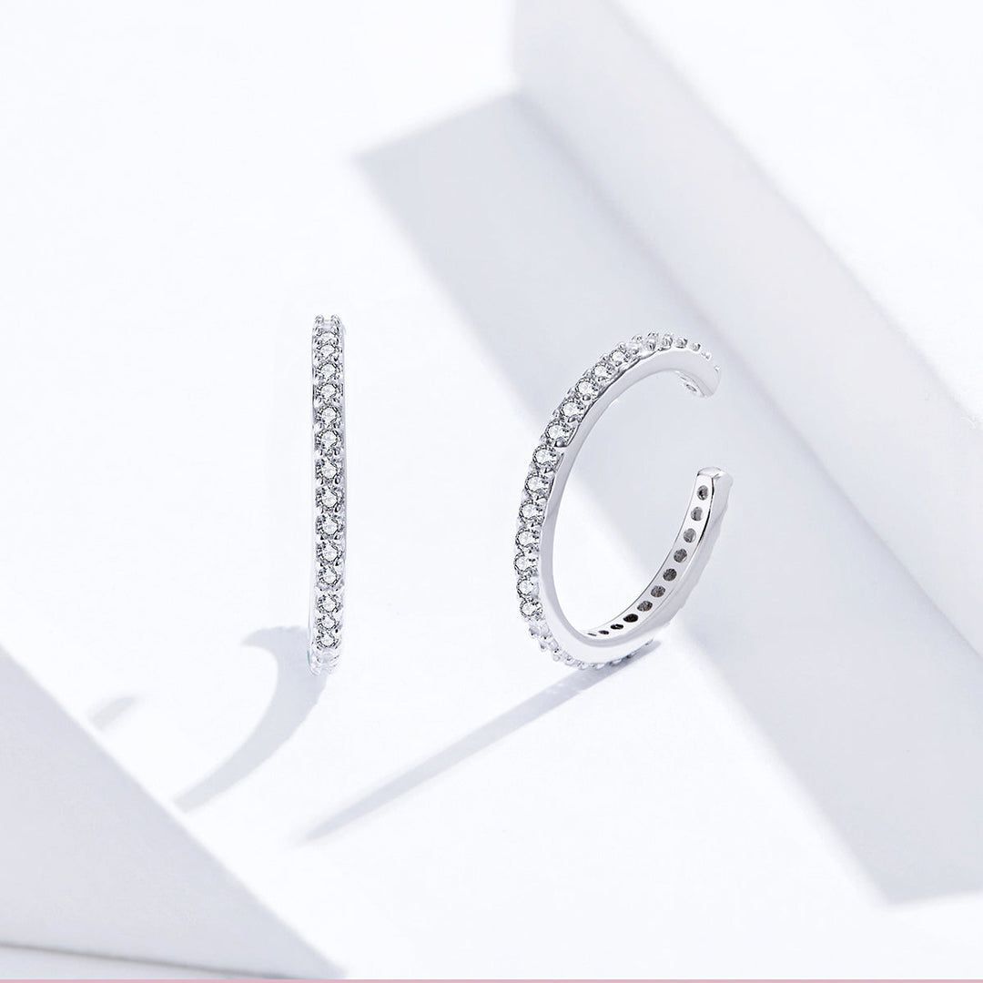 925 Sterling Silver Earrings with Pavé Set CZ