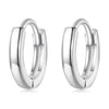 925 Sterling Silver Earrings for Women - Style A, 1.1x0.2cm, Platinum Plated