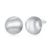 925 Sterling Silver 1.4cm White Gold Plated Earrings