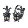 925 Sterling Silver Enamel Black Gold Earrings for Women