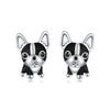 925 Sterling Silver Oxidized Enamel Earrings for Women