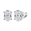 925 Sterling Silver Earrings with Pavé Setting CZ, 0.7*0.5cm, for Women