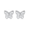 925 Sterling Silver Earrings with Plated White Gold for Women
