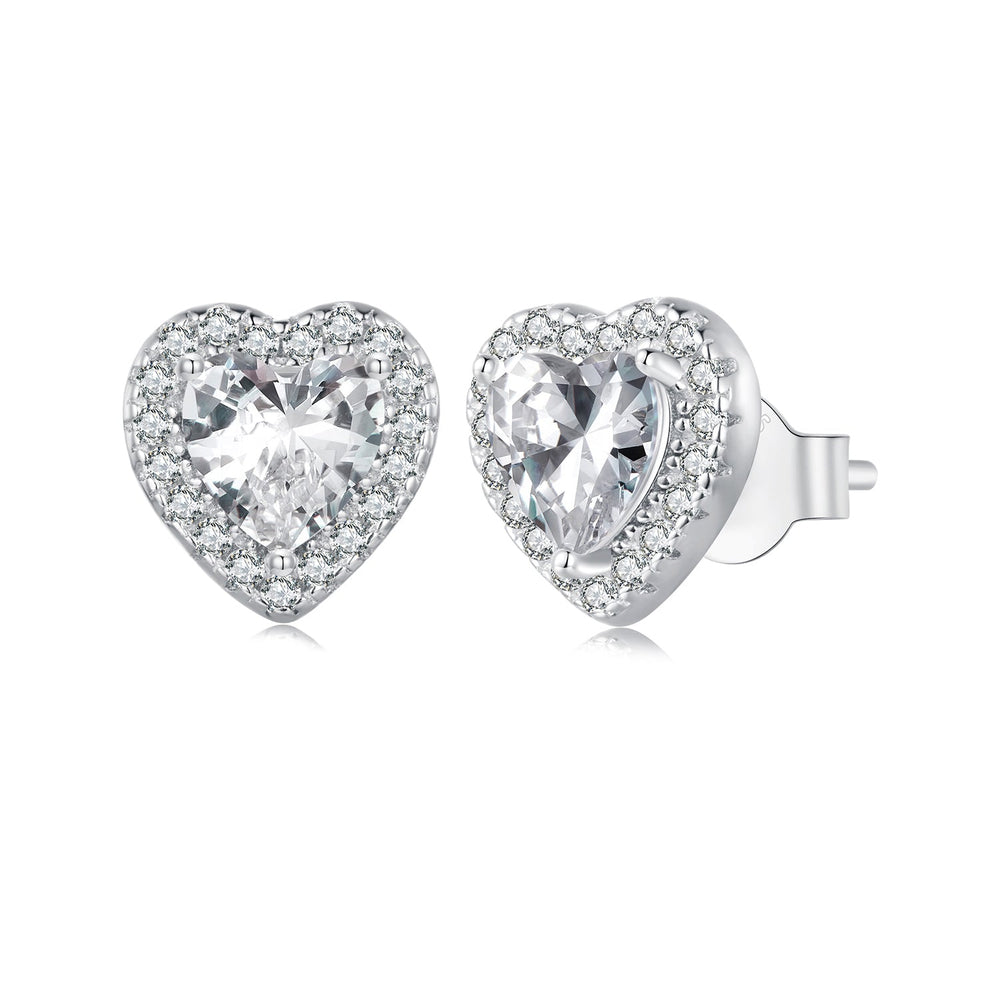 925 Sterling Silver Pavé Setting CZ Earrings