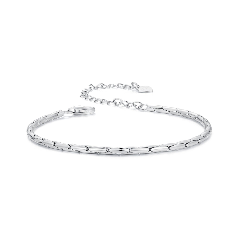 925 Sterling Silver + White Gold Plated Bracelet