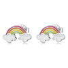 925 Sterling Silver Earrings with Enamel Process in Oxidized Silver for Women