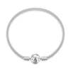 925 Sterling Silver CZ Pavé Setting Bracelet, Size 17.0 for Women