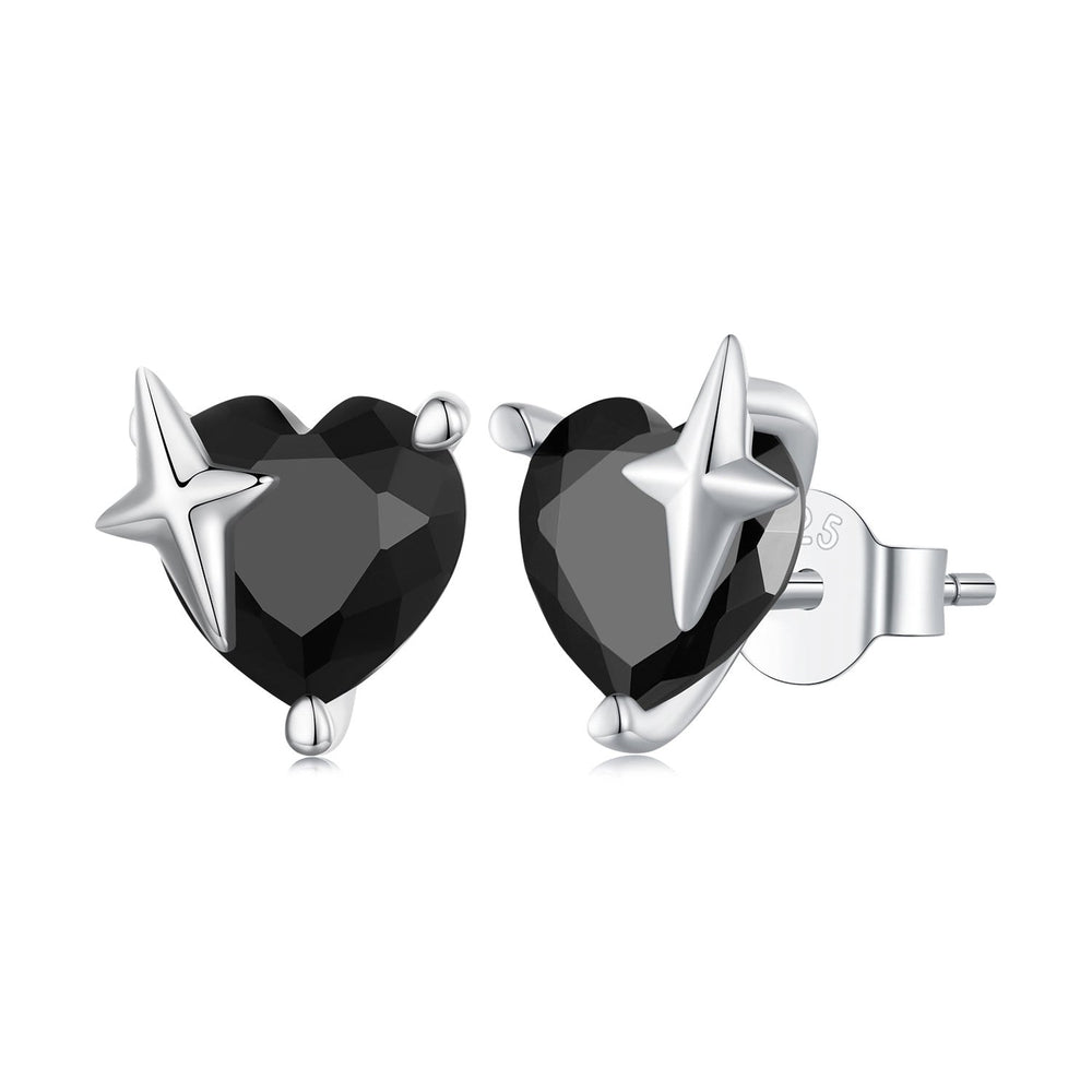 925 Sterling Silver Earrings with Pavé Setting and CZ