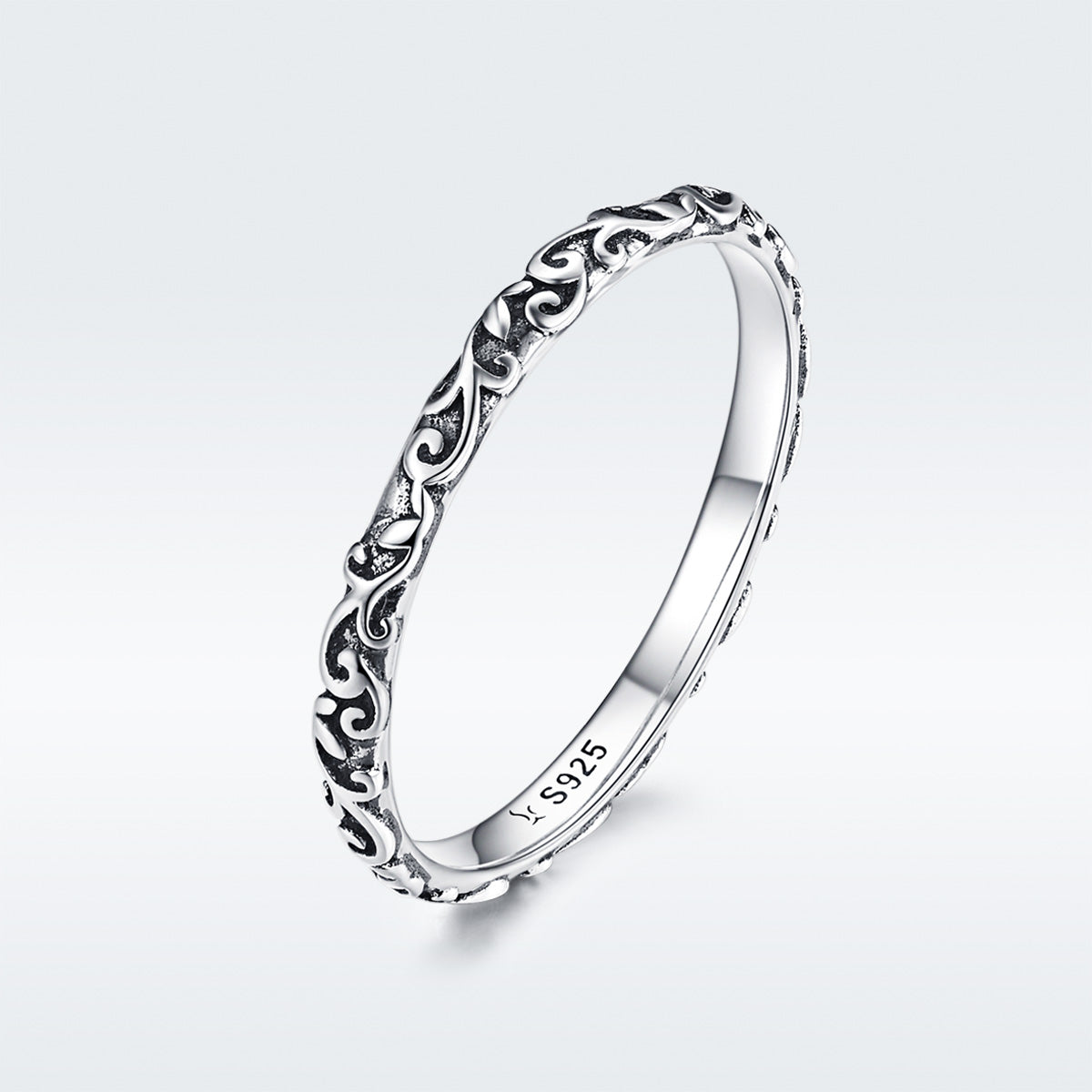 Anillo de plata de ley 925, talla 6.0 para mujer