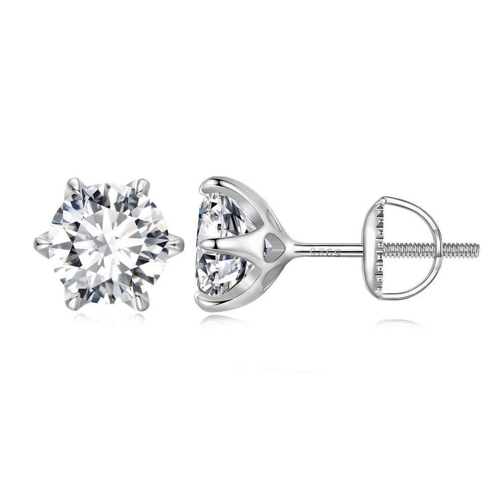 S925 Sterling Silver 2.00 Carat Moissanite Earrings for Women