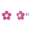 S925 Sterling Silver CZ Pavé Enamel Oxidized Earrings
