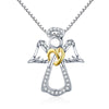 925 Sterling Silver Necklace with Pendant 1.7x2.1CM for Women