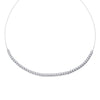 925 Sterling Silver Adjustable Pavé Setting CZ Necklace