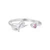 925 Sterling Silver Pavé Setting CZ White Gold Plated Ring for Women