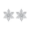 925 Sterling Silver Earrings with Pavé Setting CZ in Oxidized Finish