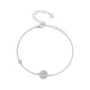 925 Sterling Silver Moissanite 0.5ct Bracelet with Pavé Setting for Women