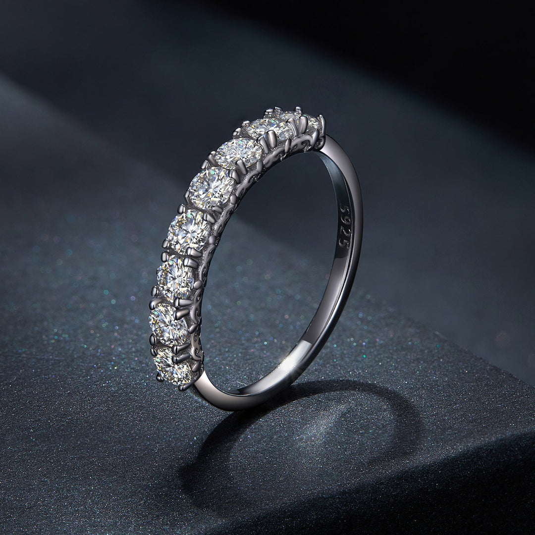 925 Sterling Silver Plated Moissanite Ring Size 5 for Women