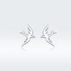 925 Sterling Silver Earrings 0.7*1.2cm for Women