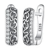 925 Sterling Silver Earrings with Pavé Setting CZ - 1.3m x 0.5m for Women