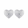 925 Sterling Silver Earrings with CZ in White Gold Plating for Women